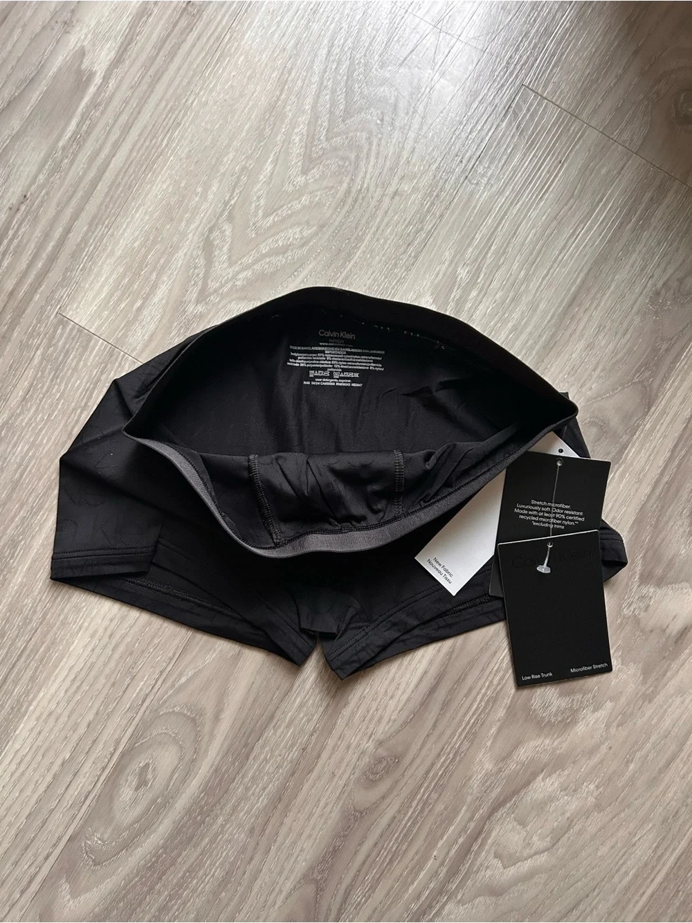 Calvin Klein | CK Black Low Rise Jacquard Trunk in Black (Small)